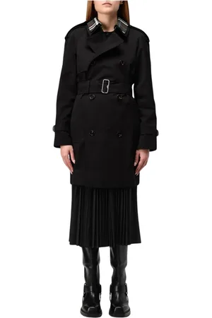 Burberry Dames, Mantels, Zwart, Maat: XS Katoen