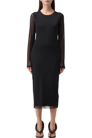 Patrizia Pepe Dames, Jurken, Zwart, Maat: L
