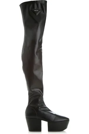 Prada Dames, Schoenen, Zwart, Maat: 38 1/2 EU Leer