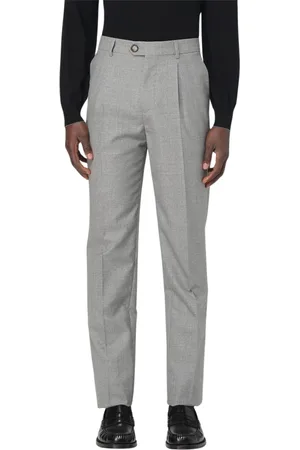 Brunello Cucinelli Heren, Broeken, Grijs, Maat: M Wol