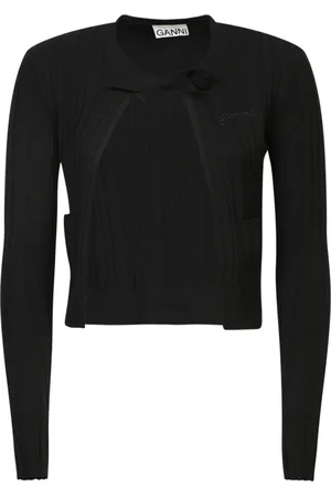 Ganni Dames, Truien, Zwart, Maat: L Viscose