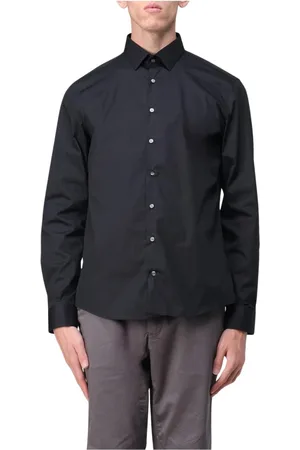 Calvin Klein Heren, Overhemden, Zwart, Maat: 2XL