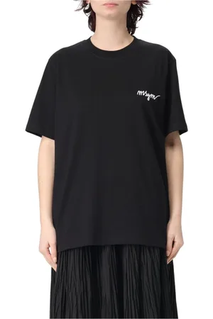 Msgm Dames, Tops, Zwart, Maat: M Katoen