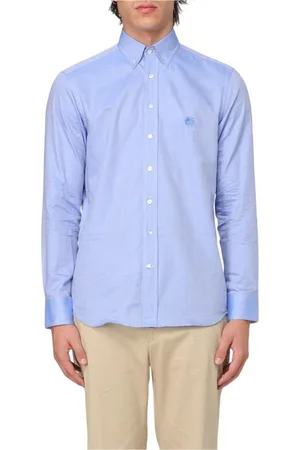 Etro Heren, Overhemden, Blauw, Maat: L Katoen