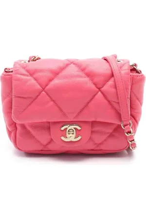CHANEL Dames, Pre-owned, Roze, Maat: ONE Size Leer