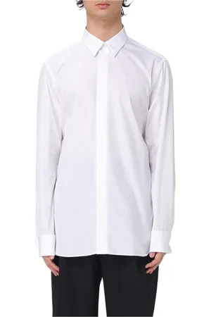 LARDINI Heren, Overhemden, Wit, Maat: 2XL Katoen