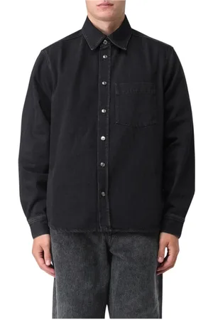 WoodWood Heren, Overhemden, Zwart, Maat: XL Denim