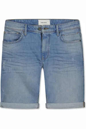 Pure Path Heren, Korte broeken, Blauw, Maat: W34 Denim