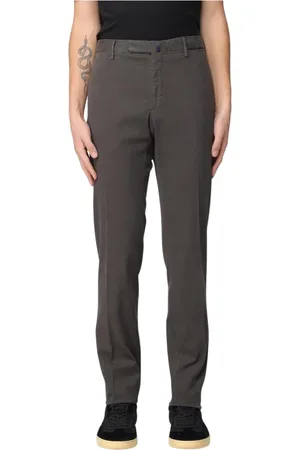 Incotex Heren, Broeken, Grijs, Maat: 2XL Leer