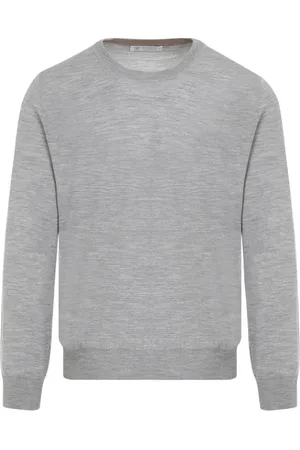 Brunello Cucinelli Heren, Truien, Grijs, Maat: 2XL Wol
