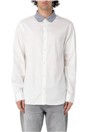 Armani Exchange Heren, Overhemden, Wit, Maat: XS Katoen