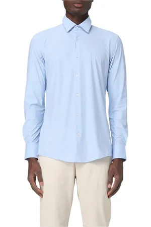 HUGO BOSS Heren, Overhemden, Blauw, Maat: 5XL Katoen