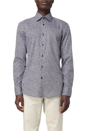 HUGO BOSS Heren, Overhemden, Blauw, Maat: XL Katoen