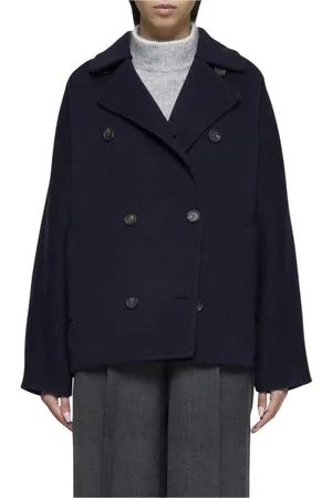 Brunello Cucinelli Dames, Mantels, Blauw, Maat: XS Wol