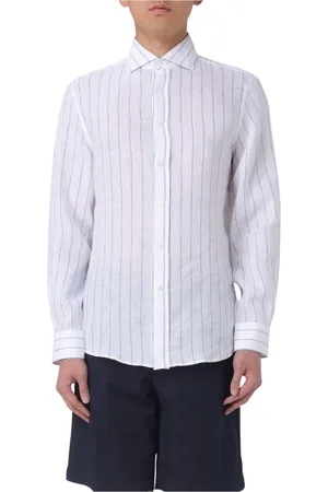 Brunello Cucinelli Heren, Overhemden, Wit, Maat: XL Linnen