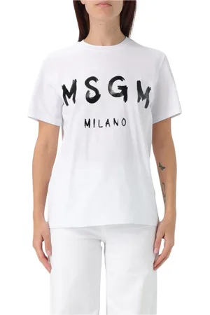 Msgm Dames, Tops, Wit, Maat: S Katoen