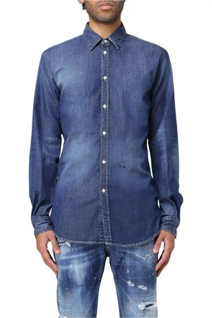 Dsquared2 Heren, Overhemden, Blauw, Maat: M Denim