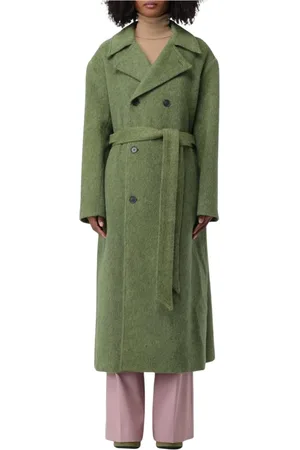 WoodWood Dames, Mantels, Groen, Maat: S Wol