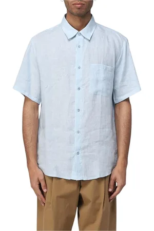 A.P.C. Heren, Overhemden, Blauw, Maat: S Linnen