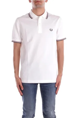 Fred Perry Heren, Tops, Wit, Maat: S Katoen