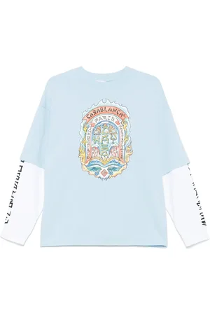 Casablanca Heren, Tops, Blauw, Maat: L Katoen