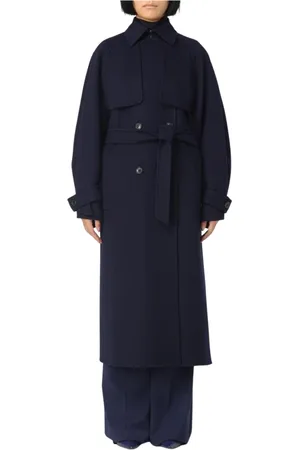 Max Mara Dames, Mantels, Blauw, Maat: 2XS Kasjmier