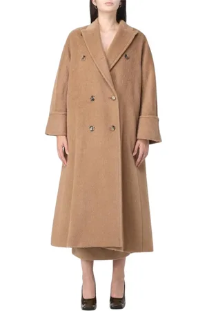 Max Mara Dames, Mantels, Bruin, Maat: 3XS Wol