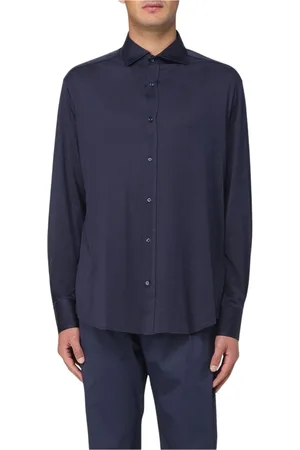 Brunello Cucinelli Heren, Overhemden, Blauw, Maat: XL Katoen