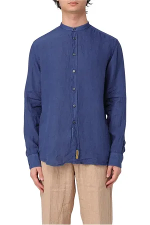 B.D.BAGGIES Heren, Overhemden, Blauw, Maat: M Linnen