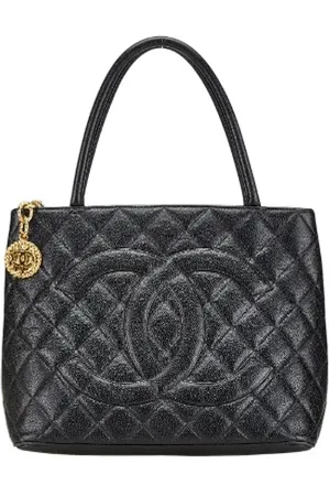 CHANEL Dames, Pre-owned, Zwart, Maat: ONE Size Leer