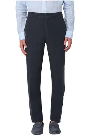 120% Lino Heren, Broeken, Blauw, Maat: 2XL Linnen