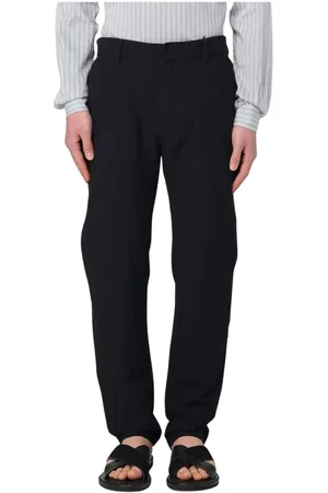 BARENA Heren, Broeken, Blauw, Maat: XL Linnen