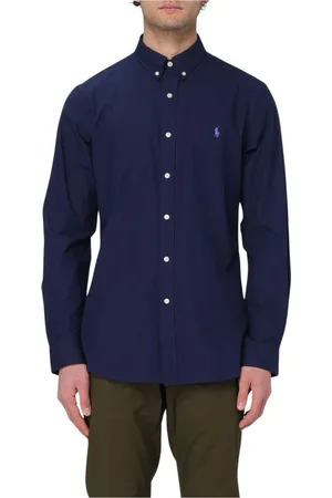 Ralph Lauren Heren, Overhemden, Blauw, Maat: S Katoen