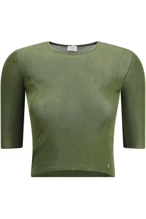 Saint Laurent Dames, Truien, Groen, Maat: L Viscose