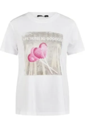 Marc Aurel Dames, Tops, Wit, Maat: S