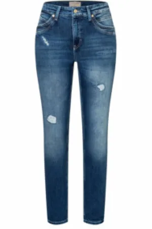 Mac Dames, Jeans, Blauw, Maat: M L30