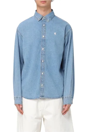 Carhartt Heren, Overhemden, Blauw, Maat: S Denim