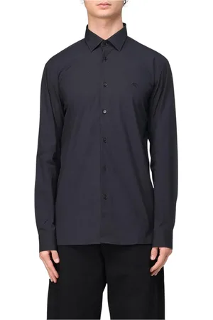 Burberry Heren, Overhemden, Zwart, Maat: XL Katoen