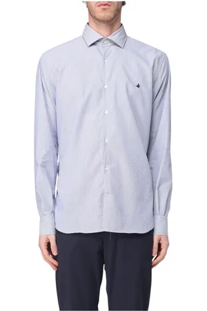 BROOKSFIELD Heren, Overhemden, Blauw, Maat: 5XL Katoen