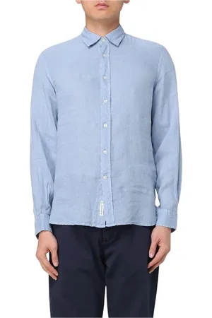 Woolrich Heren, Overhemden, Blauw, Maat: M Linnen