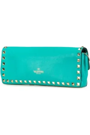VALENTINO Dames, Pre-owned, Groen, Maat: ONE Size Leer