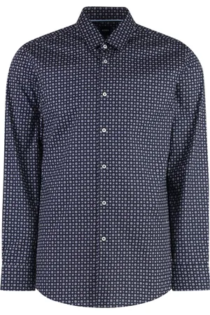 HUGO BOSS Heren, Overhemden, Blauw, Maat: 3XS Katoen