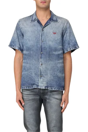 Diesel Heren, Overhemden, Blauw, Maat: M Denim