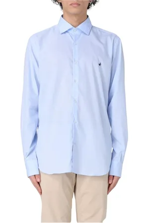 BROOKSFIELD Heren, Overhemden, Blauw, Maat: 5XL Katoen