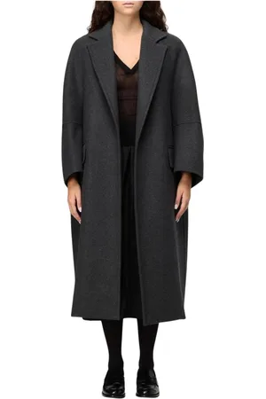 Max Mara Dames, Mantels, Grijs, Maat: 3XS Wol
