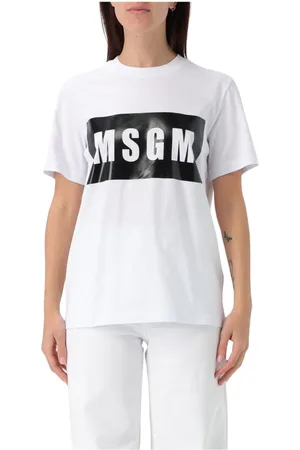 Msgm Dames, Tops, Wit, Maat: S Katoen