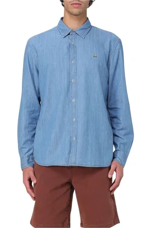Lacoste Heren, Overhemden, Blauw, Maat: L Denim