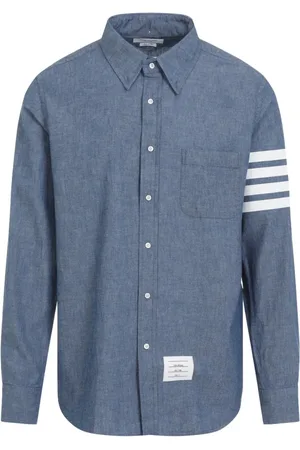 Thom Browne Heren, Overhemden, Blauw, Maat: M Katoen