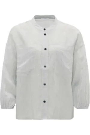 Opus Dames, Blouses & Shirts, Wit, Maat: S