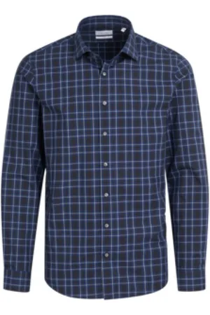 Calvin Klein Heren, Overhemden, Blauw, Maat: L